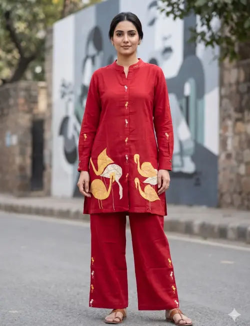 Applique Work Ban Neck Cord Set