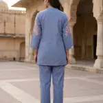 Hip Cover Co-Ord Set - Rama Blue