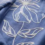 Thread work Flower motif Co-Ord Set - Blue