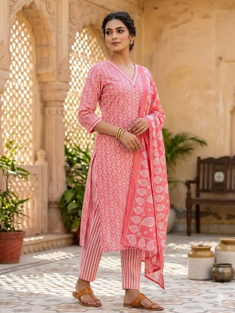 Stitch With Dhuppta - Brown