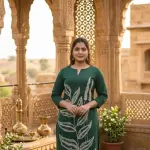 Pure Cotton Embroidered Straight Kurta Plazoo Set