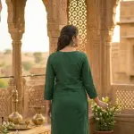 Pure Cotton Embroidered Straight Kurta Plazoo Set