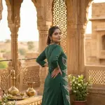 Pure Cotton Embroidered Straight Kurta Plazoo Set