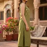 Mirror Work-PlainRound Neck-NoodleSteps kurtaset