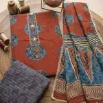 Printed Cotton With Hand Work Neck Line