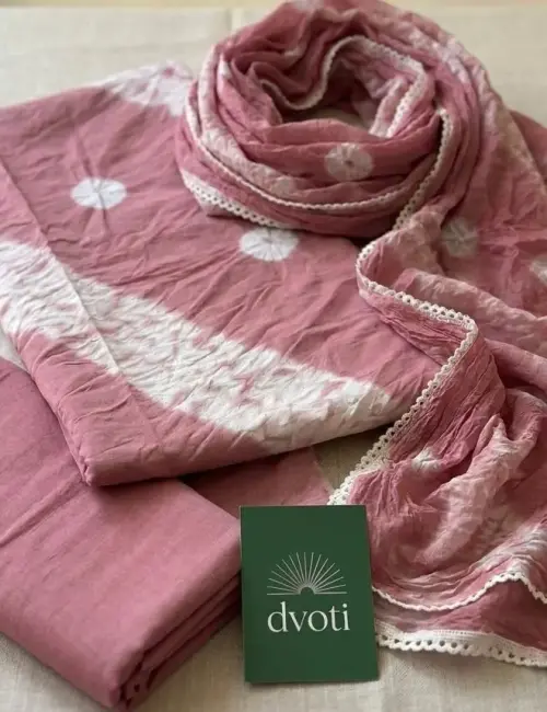 Needle Bandhani Tie and Die Cotton Suit