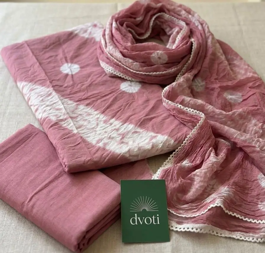 Needle Bandhani Tie and Die Cotton Suit