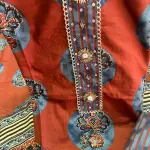 Printed Cotton With Hand Work Neck Line