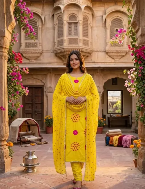 Bandhani Cotton Suit